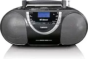 Lenco SCD 6900 Portable DAB+ Radio - Bluetooth - FM Radio - Boombox with CD/MP3 Player - Cassette Deck - USB Input - AUX-in - 3.5 mm Headphone Jack - Black, Normal