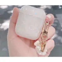 在飛比找蝦皮購物優惠-Airpods 無線藍牙耳機套  多彩貝殼 掛釦