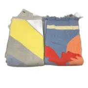 NEW Target 2 Pack Cotton Colourful Printed Fringed Summer Beach Towels