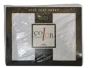 Sheet Color Classics By Stevens Full Flat No Iron Percale WHITE 180 Thread NEW