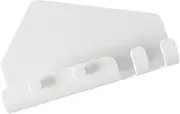 2Pcs Wall Mounted Phone Stand Holder Multifunctional Traceless Charging Shelf with Hooks for Organizing Bathroom and White
