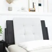 Headboard Cushion 90cm Faux Leather White and Black Zadar Design