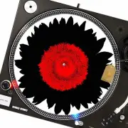 Sunflower Red Slipmat Turntable 12" for DJ Vinyl LP Audiophile