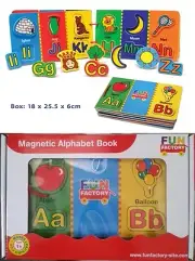 New Quality Fun & Educational Magnetic Wooden Alphabet Puzzle Book - Ages 1+ Yrs