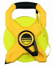 Stanley OPEN REEL FIBREGLASS MEASURING TAPE 200ft/60m w/ Polymer Coated Blade