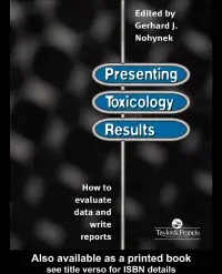 在飛比找博客來優惠-Presenting Toxicology Results: