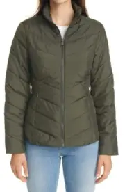 NWT TED BAKER LONDON Renika Packable Quilted Jacket, KHAKI, Ted 1 (US 0-2)