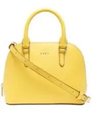 NEW DKNY SMALL BRYANT DOME LEATHER SATCHEL SUN GOLD MSRP$198