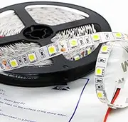Kebinfen 16.4ft(5m) SMD 5050 Natural White 4000K Non-Waterproof Flexible LED Strip Lights 300LEDs/Roll LED Light Strip Multifunctional LED Tape Lights