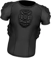 Ｓｉｍｈｏａ Men Padded Proctective Shirt Protective Gear Heart Guard Chest Rib Protector for Basketball