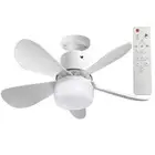 30W Ceiling Fan Light 3 Speeds LED Bulb Ceiling Fan (White Large Remote)