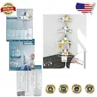 Rustproof Shower Corner Caddy - 4 Adjustable Shelves, Tension-Mounted Organizer