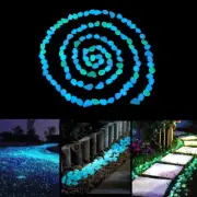 500Pcs Glow in the Dark Decorative Garden Pebbles for Fairy Gardens