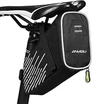 Bicycle dle Bag Bike Seat Bag Reflective Cycling Rear Seat Post Bag Ultra Light Tail Rear Bag ycle Under Seat Pouch Black One Size