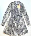 Unique21 High Low Hem Shirt Dress in Snake, US Size 4 MSRP $70.00