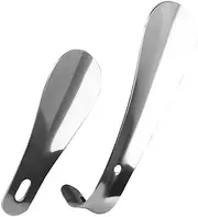 [Minkissy] Ergonomic Shoe Lifter Pull Shoehorn Long Handle Stainless Steel Shoe Horns Anti-bend for Seniors Family Use Back Knee Pain Relief