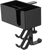 B Baosity Desk Cup Holder Controller Headphone Hanger Easy to Install Phone Pen Storage Box Desktop Organizer for Stationery Headset, Black