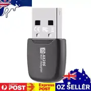 USB WiFi 6 Adapter Wi-Fi Lan Adapter Black Reusable For PC/Laptop Windows7/10/11