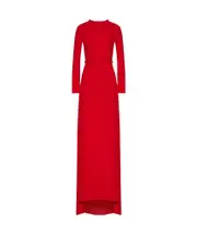 belted train gown IT38 red