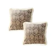 SOGA 2X 45cm Wabi-sabi Floral Cover & Vintage Dark Floral Tassel Square Throw Pillow