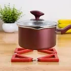 Insulated Silicone Trivets Pot Mat Foldable Heat Resistant Pad Dining Table