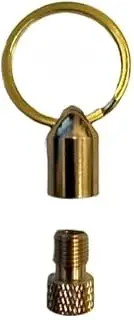 Presta to Schrader Valve Adapter, Keychain, Bicycle Pump, Solid Brass