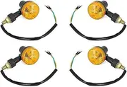 Turn Signal Indicator 4pcs Flasher Motorcycle Turn Signals Lights Amber Indicator 12V Universal Index Motorbike Blinker Directional Lamps Accessories