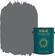 KILZ Tribute Paint & Primer, Interior, Matte, Motor Gray, 1 Gallon