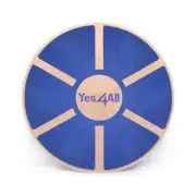 Yes4All Wooden Wobble Balance Board Round Balance Ligaments Rehabilitation Blue