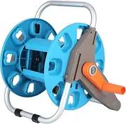 Topyond Hose Reel Cart Garden Hose Reels 30m G1/2 Aluminum with Wheels Hand Push Organizing Storage for Home Garden Lawn Car Wash