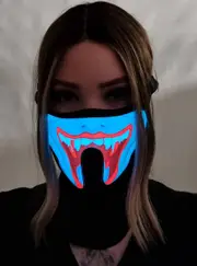 Vampire Fangs Sound Activated Light Up Mask