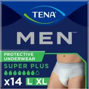 Tena Men Men's Protective Underwear L/XL Super Plus Absorption 56 Count