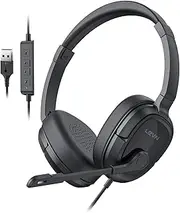 LEVN Headset with Mic, USB Headset with Microphone for PC with Noise Cancelling from Home/Office/Call Center, Super Lightweight Design for Long