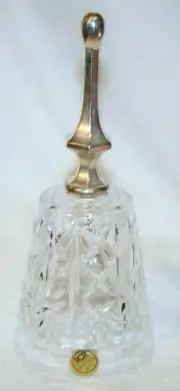 RCR LEAD CRYSTAL BELL ITALY - SILVER HANDLE