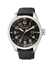 Citizen Eco-Drive AW5000-24E Black Fabric Mens Watch