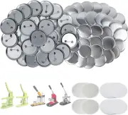 200 Sets 2.25 Inch Button Maker Supplies, 58Mm Button Supplies Button Parts Butt