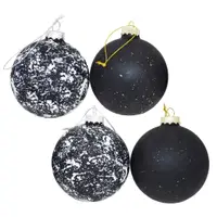 在飛比找蝦皮商城優惠-【YU Living】玻璃聖誕裝飾球四件組 聖誕樹吊飾 掛件