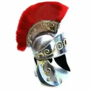 Knight King Medieval & Gothic Helmet Red Plum Roman Trojan reenactment SCA LARP