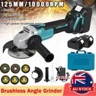 Brushless Cordless Angle Grinder 125mm Replace For Makita 18V Battery X 2 Kit