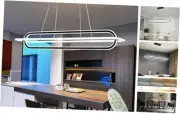 Modern LED Pendant-Light Dimmable-Chandelier Height Adjustable Light 120CM