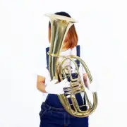 Adjustable Length PU Single Shoulder Arm Strap For Tuba Musical Instrument A MGR
