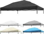 10x 10 Canopy Replacement Top, Replacement Cover for 10x10 Pop Up Canopy Tent (Top Cover Only) Black