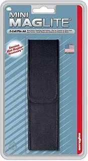 Mini Maglite AA Belt Holster Pouch Durable Nylon - Hook Loop Full Flap Closure