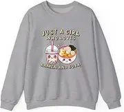 [X.Style] Just A Girl Who Loves Boba Tea and Ramen Bubble Tea Japanese ds018 Sweater Grey 2XL