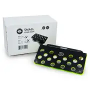 17 Hole Small Frag Rack (3/4" Glass) Goblin Green w/Reinforced Magnets - PNW Cu