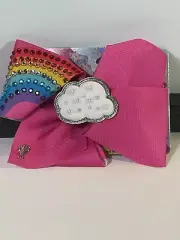 Claire's - Jojo Siwa / Big Pink Bow w/ Rainbow, Cloud & Rhinestones NEW!