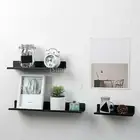 Durable Carbon Steel Floating Shelf Rack for Home Organizer Room Speaker