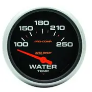 Autometer Pro-Comp Water Temperature Gauge Electric - 100 - 250 F, 2 5/8 Inch, Short Sweep, AU5437