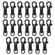 20 Pcs Plastic Lobster Claw Clasps Swivel Snap Hook Trigger Clip, Black