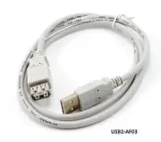 3 ft USB 2.0 A Male to Female Extension Cable / Cord